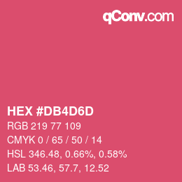 颜色代码: HEX #DB4D6D | qconv.com