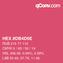 颜色代码: HEX #DB4D6E | qconv.com