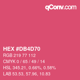 颜色代码: HEX #DB4D70 | qconv.com