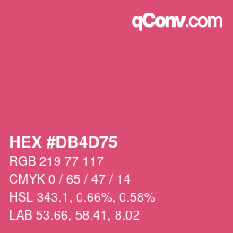 颜色代码: HEX #DB4D75 | qconv.com