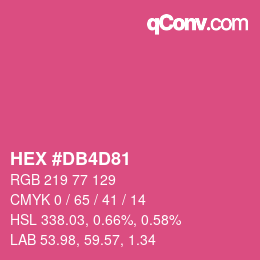 颜色代码: HEX #DB4D81 | qconv.com