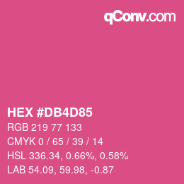 颜色代码: HEX #DB4D85 | qconv.com
