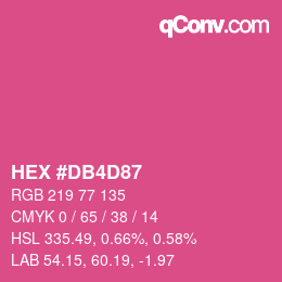 颜色代码: HEX #DB4D87 | qconv.com