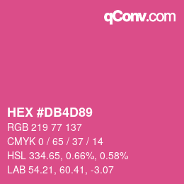 颜色代码: HEX #DB4D89 | qconv.com