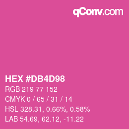 颜色代码: HEX #DB4D98 | qconv.com