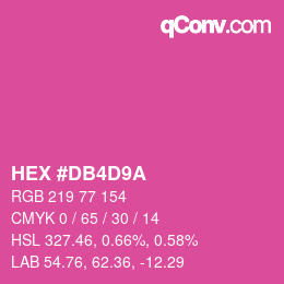 颜色代码: HEX #DB4D9A | qconv.com