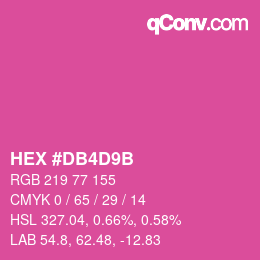 颜色代码: HEX #DB4D9B | qconv.com