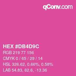 颜色代码: HEX #DB4D9C | qconv.com