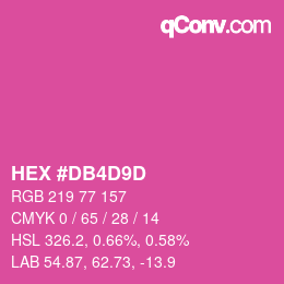 颜色代码: HEX #DB4D9D | qconv.com