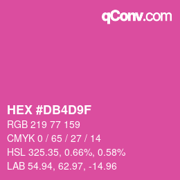 颜色代码: HEX #DB4D9F | qconv.com