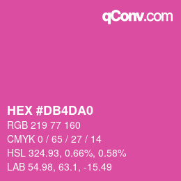 颜色代码: HEX #DB4DA0 | qconv.com