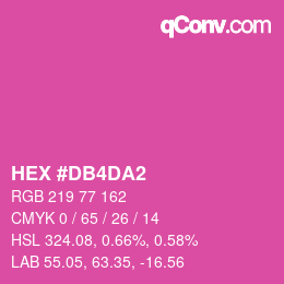颜色代码: HEX #DB4DA2 | qconv.com