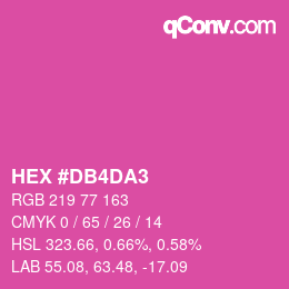 颜色代码: HEX #DB4DA3 | qconv.com