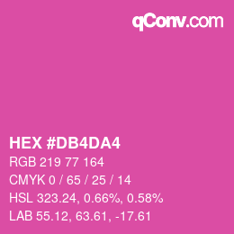 颜色代码: HEX #DB4DA4 | qconv.com