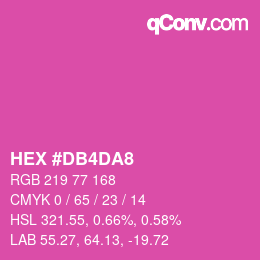颜色代码: HEX #DB4DA8 | qconv.com