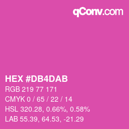 颜色代码: HEX #DB4DAB | qconv.com
