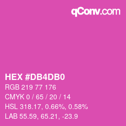 カラーコード: HEX #DB4DB0 | qconv.com