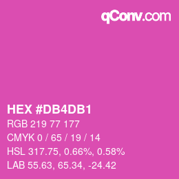 颜色代码: HEX #DB4DB1 | qconv.com