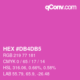 カラーコード: HEX #DB4DB5 | qconv.com