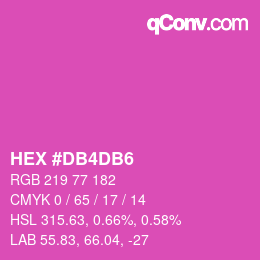 颜色代码: HEX #DB4DB6 | qconv.com