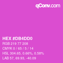颜色代码: HEX #DB4DD0 | qconv.com
