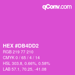 颜色代码: HEX #DB4DD2 | qconv.com