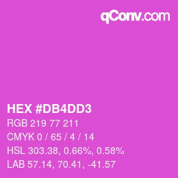 颜色代码: HEX #DB4DD3 | qconv.com