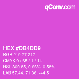 颜色代码: HEX #DB4DD9 | qconv.com