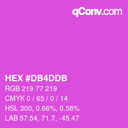 カラーコード: HEX #DB4DDB | qconv.com