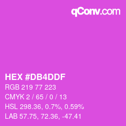 Farbcode: HEX #DB4DDF | qconv.com