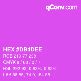 カラーコード: HEX #DB4DEE | qconv.com