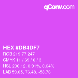 Color code: HEX #DB4DF7 | qconv.com