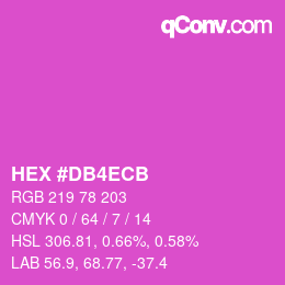 カラーコード: HEX #DB4ECB | qconv.com