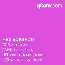 カラーコード: HEX #DB4EDD | qconv.com