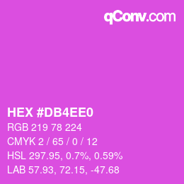 カラーコード: HEX #DB4EE0 | qconv.com