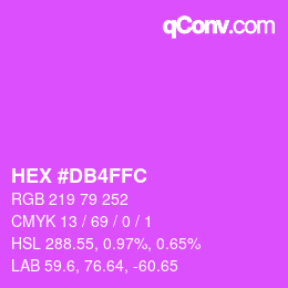 カラーコード: HEX #DB4FFC | qconv.com