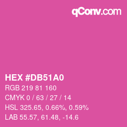 颜色代码: HEX #DB51A0 | qconv.com