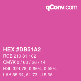 Código de color: HEX #DB51A2 | qconv.com
