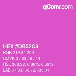 Color code: HEX #DB52C8 | qconv.com