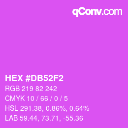 Color code: HEX #DB52F2 | qconv.com