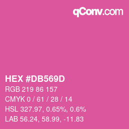 Color code: HEX #DB569D | qconv.com