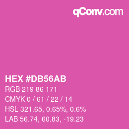 Color code: HEX #DB56AB | qconv.com