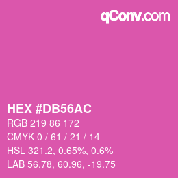 Color code: HEX #DB56AC | qconv.com