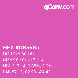 Color code: HEX #DB56B5 | qconv.com
