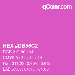 カラーコード: HEX #DB56C2 | qconv.com