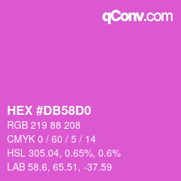 Color code: HEX #DB58D0 | qconv.com