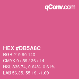 Código de color: HEX #DB5A8C | qconv.com
