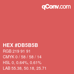 Color code: HEX #DB5B5B | qconv.com