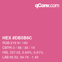 Color code: HEX #DB5B8C | qconv.com