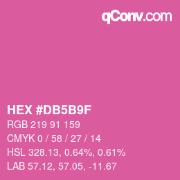 Color code: HEX #DB5B9F | qconv.com
